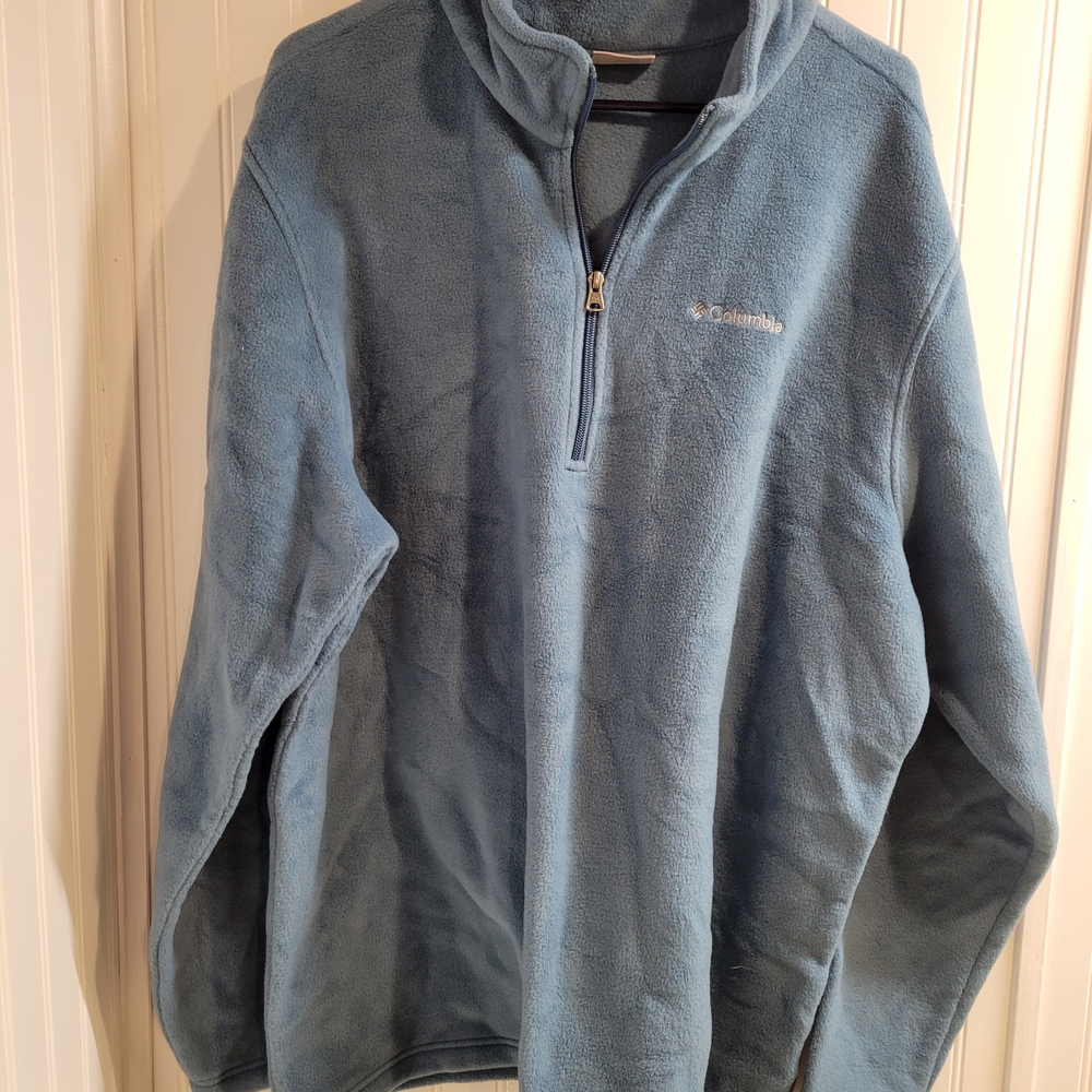 Columbia Teal Fleece Half Zip Pullover